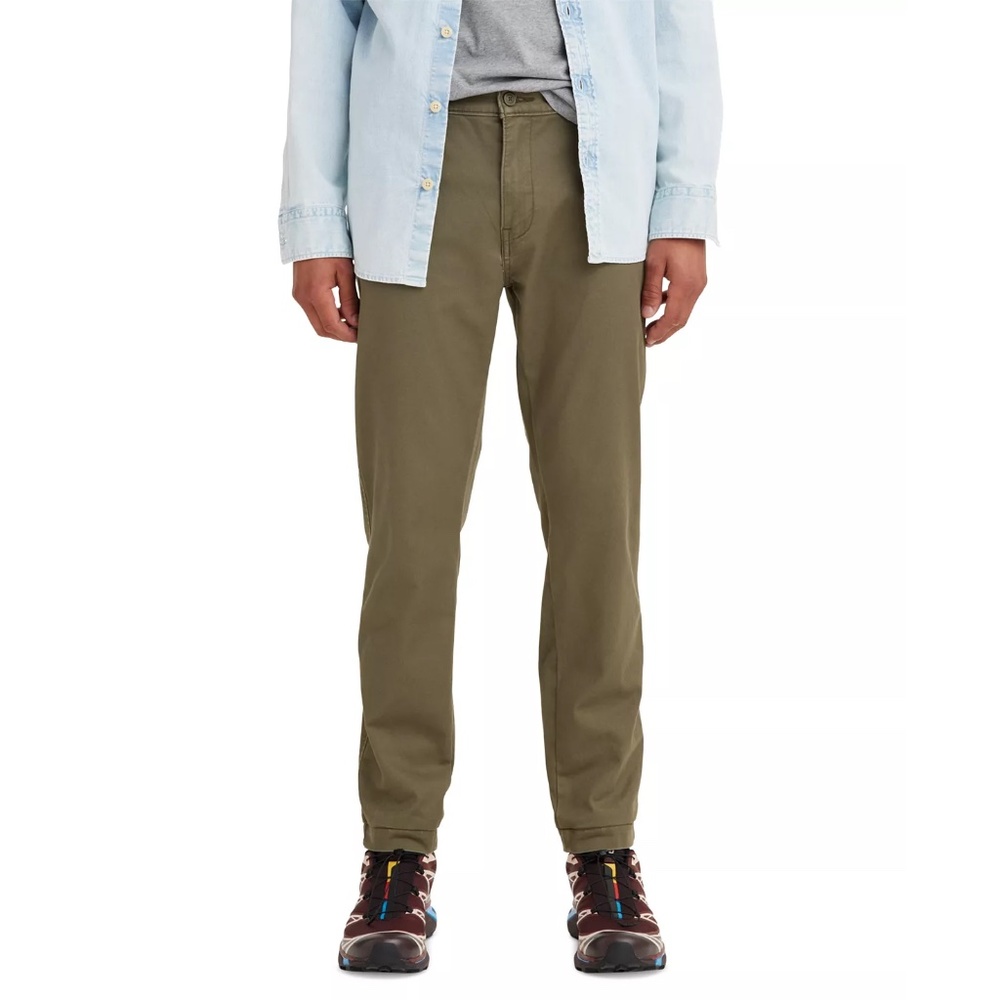 Levi's Men's XX Chino Standard Taper Fit Stretch Pants Olive Size 32x28 Cropped
